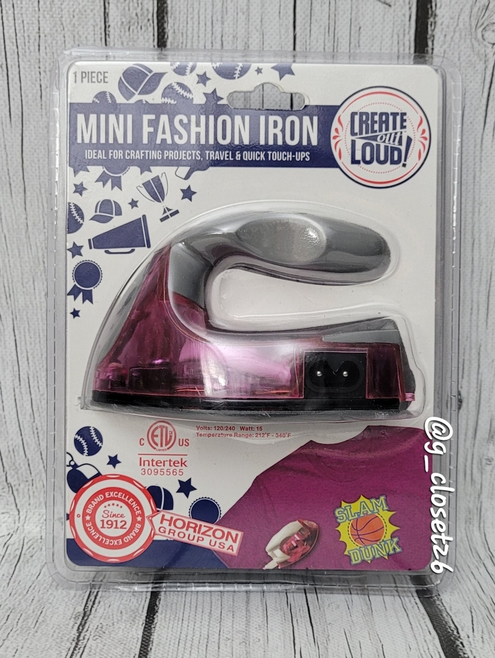 Create Out Loud Mini Fashion Iron - Pink/Grey